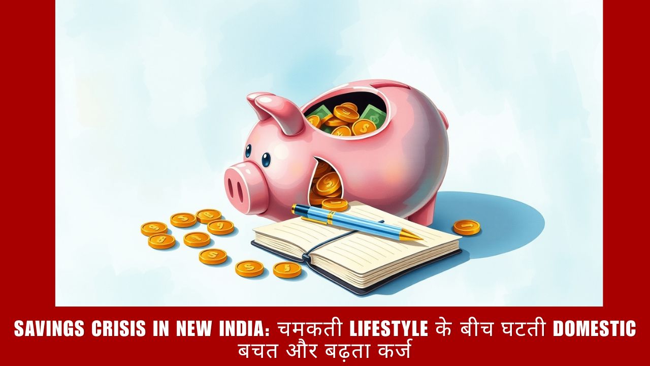 Savings Crisis in New India चमकती Lifestyle के बीच घटती Domestic बचत और बढ़ता कर्ज