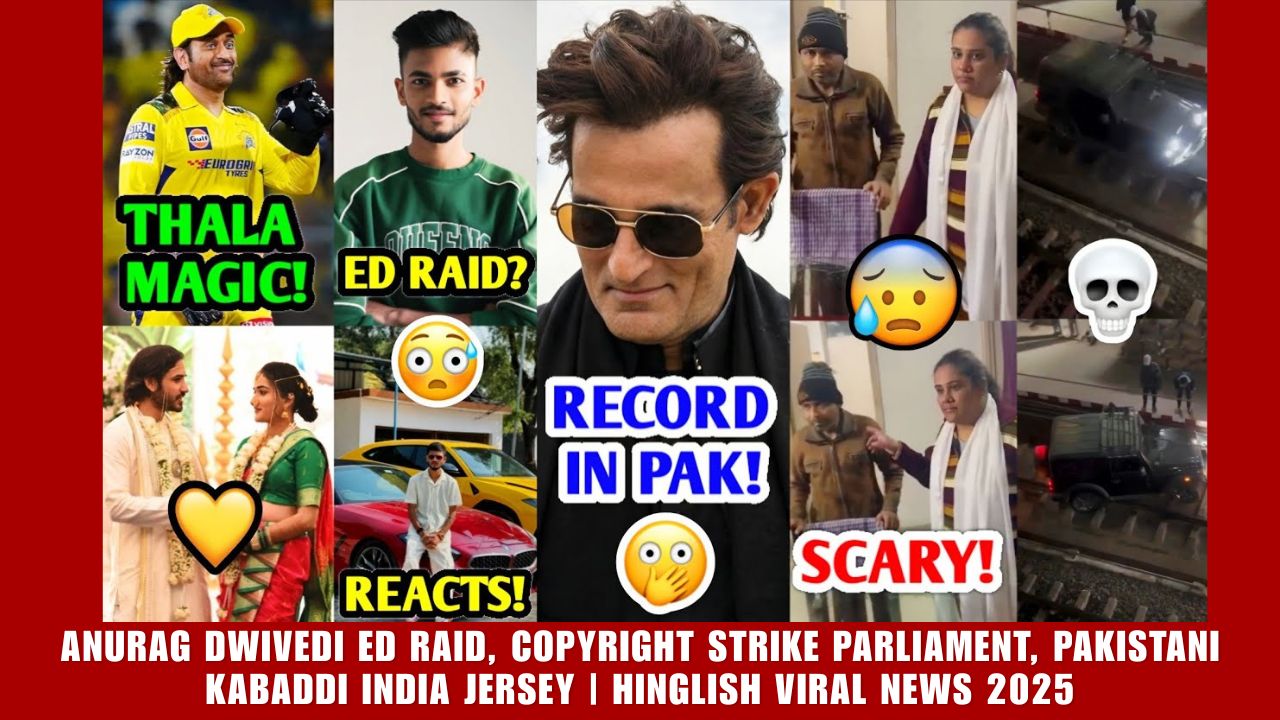 Anurag Dwivedi ED Raid Luxury Cars, Raghav Chadha Copyright Strike Parliament, Dhurandhar Pakistan 2M Downloads | Hinglish Viral News 2025
