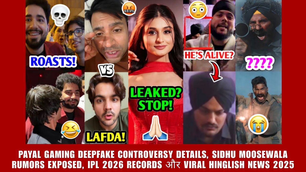 Payal Gaming Deepfake Controversy Details, Sidhu Moosewala Rumors Exposed, IPL 2026 Records और Viral Hinglish News 2025